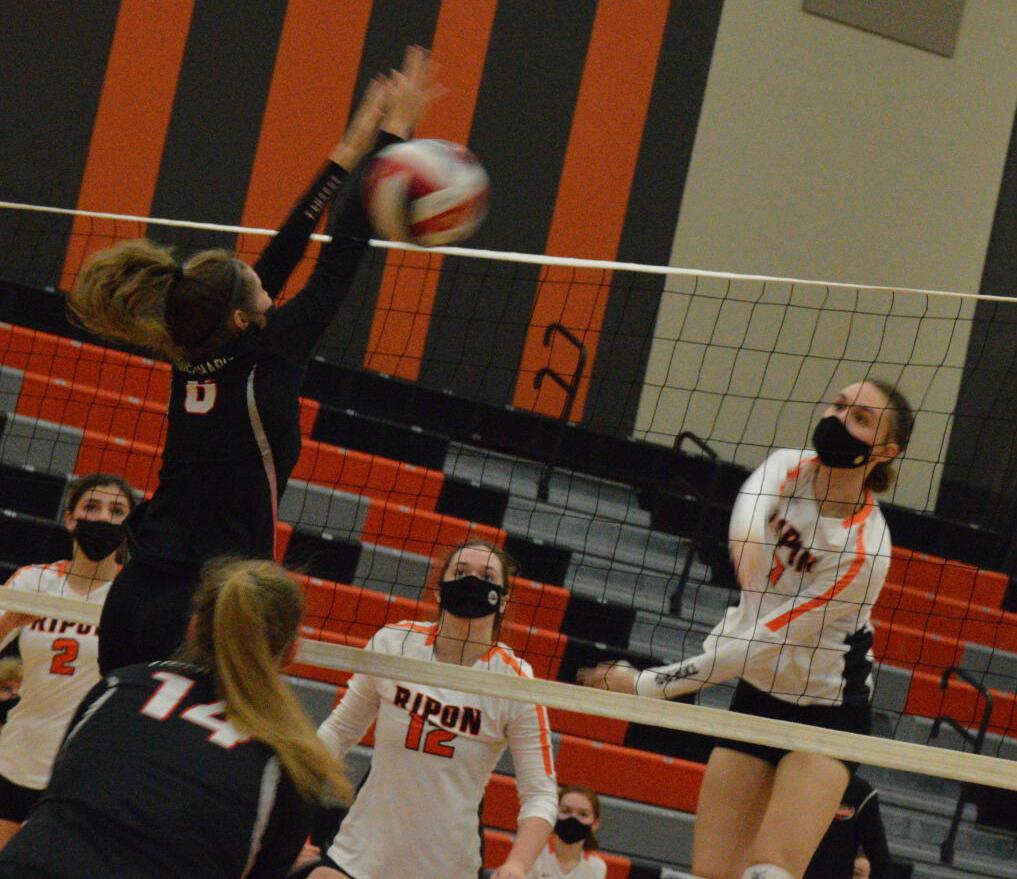 Ripon Tiger volleyball vs. Princeton/Green Lake-2